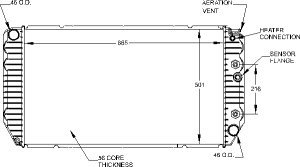 Radiators Visteon 9500