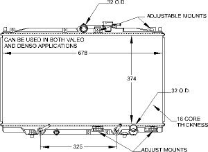 Radiators Visteon 9665