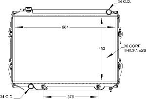 Radiator-1994-93 Toyota Radiators Visteon 9733