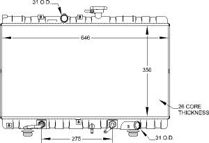 Radiators Visteon 9938