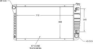Radiator-1972-68 Chevrolet Radiators Visteon 369