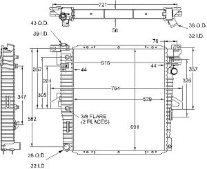 Radiators Visteon 9381
