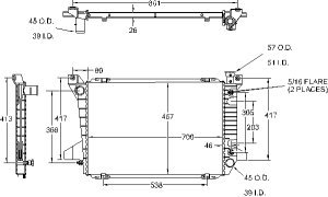 Radiators Visteon 9348