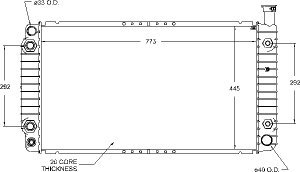 Radiators Visteon 9556