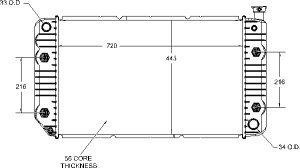 Radiator-1986-84 Chevrolet Radiators Visteon 9516