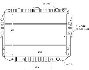 Radiator-1987-74 Radiators Visteon 962