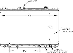 Radiator-1996-92 Toyota Radiators Visteon 9760