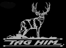Tag Him Upstream Images Silver Vinyl Wildlife Car Truck Window Decal Sticker Decals Upstream Images 101