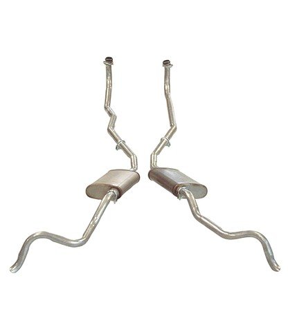 1962 Corvette Exhaust System Welded Oval Muffler Aluminized Mufflers Corvette Central 321567