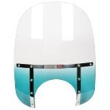 Memphis Shades 21in. Memphis Fats Windshield (9in. Cutout) - Gradient Teal MEM3813 Windshields Memphis Shades MEM3813