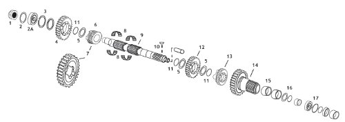 Andrews 3rd Gear Mainshaft for 5-Speed Big Twin (12) 296330 Transmissions Andrews 296330