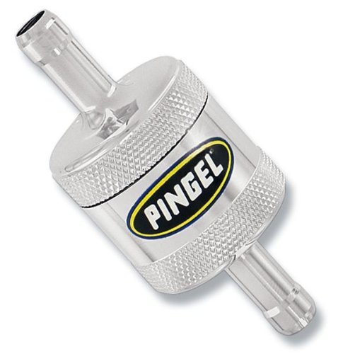Pingel In-Line Fuel Filter - 5/16/Machined Satin Finish Fuel Filters Pingel SS1P