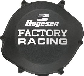 Boyesen CC-12B Black 'Factory Racing' Clutch Cover Trainer Accessories Boyesen CC-12B