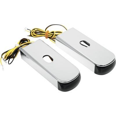 Alloy Art Fender Strut LED Marker Lights - Chrome with Amber LED - Smoke Lens DSL-1 Turn Signal Assemblies & Lenses Alloy Art DSL-1