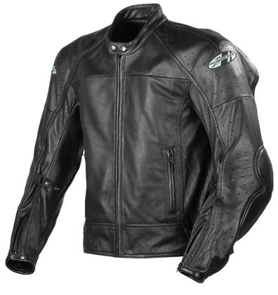Joe Rocket Mens Leather Jacket Sonic 2.0 Jacket X-Large Black / Black / Perforated Jackets & Vests Joe Rocket 551-3005