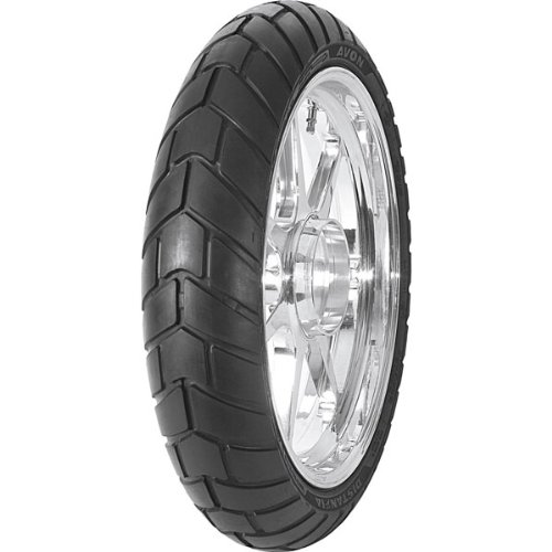 Avon Tyres Distanzia AM43 Tire - Front - 110/80-19 , Position: Front, Tire Construction: Radial, Tire Type: Dual Sport, Tire Size: 110/80-19, Rim Size: 19, Load Rating: 59, Speed Rating: H, Tire Application: All-Terrain 4077812 Standard Avon Tyres 4077812