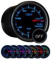 Tinted 7 Color 100psi Fuel Pressure Gauge Gauges GlowShift GS-T711