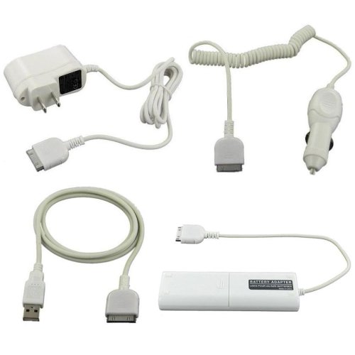 Travel Charger Set (4 pieces) fits Creative Zen Vision:M MP3 Player Charger Kits SF Planet Value Pack 3 - Zen Vision M