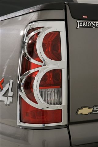 Chrome Tail Light Cover Chevy/GMC Silv Sierra 03-06 Exterior Accessories Wade 15009