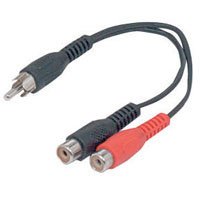 Tsunami RCA700Y2 6 Premier Series Twisted RCA Cable with Y-Adapter Radio Accessories Tsunami RCA700Y2