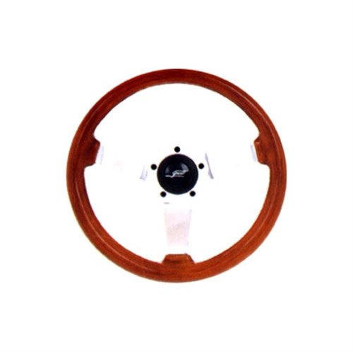 Grant Products GRT-1177: Steering Wheel, Collector's Edition, Aluminum/Polished, Wood/Mahogany, 3-Spoke, 14.75 in. Diameter, Each Steering System Grant 1177