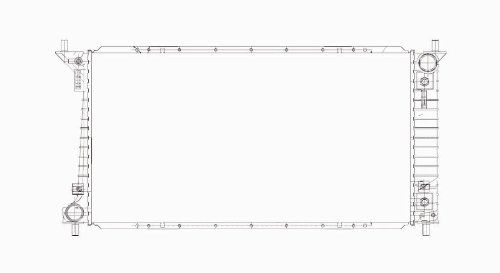 TYC 2589 Ford Expedition 1-Row Plastic Aluminum Replacement Radiator Radiators TYC 2589