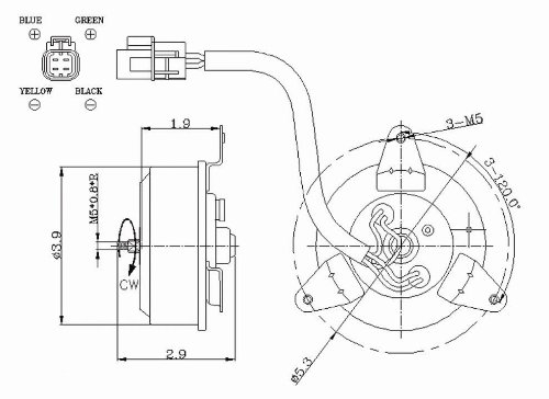 TYC 630220 Nissan Altima Replacement Radiator/Condenser Cooling Fan Motor Kits TYC 630220