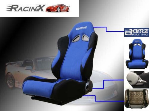 Blue with Black Universal Racing Seats - Pair Racing Seats RXSEAT127