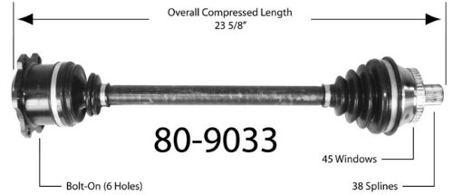 Half-Shaft Assemblies Empi 80-9033