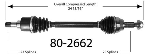 Empi 80-2662 CV Joint Half-Shaft Assembly Half-Shaft Assemblies Empi 80-2662