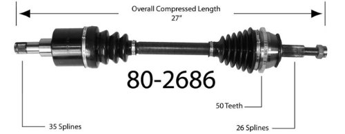 Half-Shaft Assemblies Empi 80-2686