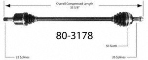 Empi 80-3178 CV Joint Half-Shaft Assembly Half-Shaft Assemblies Empi 80-3178