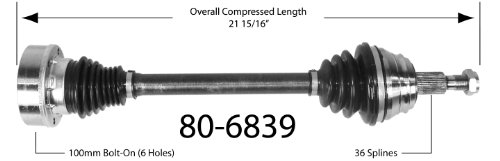 Half-Shaft Assemblies Empi 80-6839