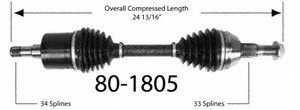 Half-Shaft Assemblies Empi 80-1805