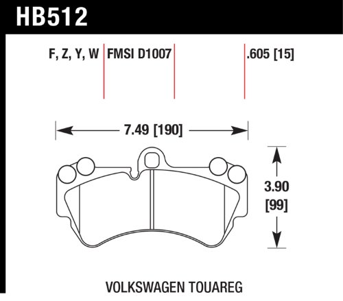 Brake Pads Hawk HB512Z605