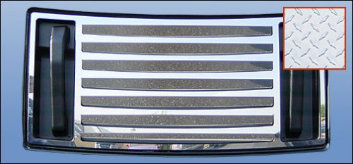 RealWheels Diamond Plate SS Pocketed 7-Louver Top Grille Overlay Cover, for the 2007 Hummer H2 Hood Vents Real Wheels 6K3H70--PD-1-001WR--VUSSWR