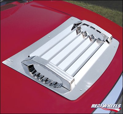 RealWheels 1-Piece Stainless Steel Top Grille With Billet Aluminum Hood Handles, for the 2007 Hummer H3 Hood Vents Real Wheels 3O3H70--3010A-5-101WR--VUSSWR