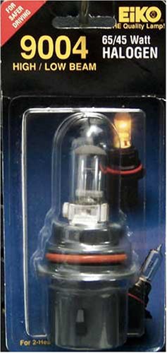 Eiko HALOGEN BULB HB1 P29T CARD Lighting Halogen Bulb 12V 65/45 Card CLR- 9004-BP Halogen Bulbs