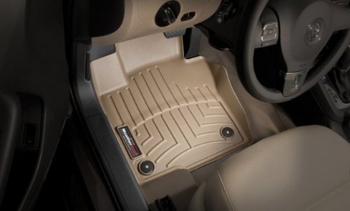 WeatherTech - 450021 - 1999 - 2007 Ford F-250/F-350/F-450/F-550 Tan 1st Row FloorLiner Custom Fit WeatherTech 450021