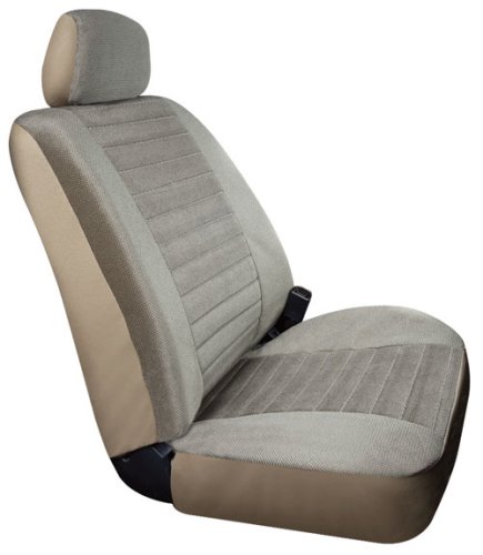 Saddleman Custom Fit Front Bucket Seat Covers - Windsor Velour Fabric (Beige) Accessories Automotive Innovations S 17916-09