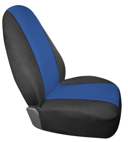 Saddleman Custom Fit Front Bucket Seat Covers - Neoprene Fabric (Black/Blue) Accessories Automotive Innovations S 199292-03