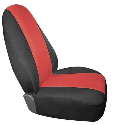 Saddleman Custom Fit Rear Bench / Backrest Seat Cover - Neoprene Fabric (Black/Red) Accessories Automotive Innovations S 199316-06