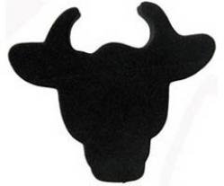 Rodeo Bull Silhouette Antenna Topper Antenna Toppers Red Rocket rrebullsilhouette