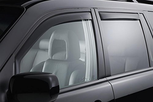 WeatherTech Custom Fit Front & Rear Side Window Deflectors for Honda Pilot, Dark Smoke Body WeatherTech 82316