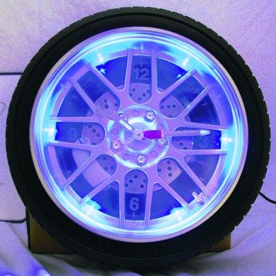 Lighting CMI 14 Inch LED Wheel Clock with Light Sensor