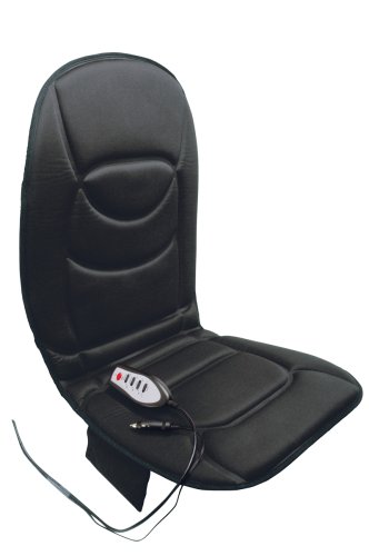 Roadpro RP-1368HM 12V Heated Seat/Back Cushion with 5 Powerful Motors for Upper and Lower Back Massages, Black Accessories RoadPro RP1368HM