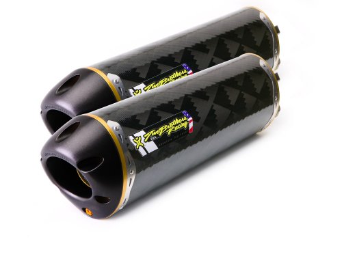Two Brothers Racing (005-690407DM) Standard Series Slip-On Exhaust System with M-2 Carbon Fiber Canister Turn Signal Assemblies & Lenses Two Brothers Racing 005-690407DM