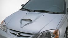 Auto Ventshade Simulated Hood Intake - Large Single SS-Style, for the 2004 Toyota RAV4 Hood Scoops Auto Ventshade 8F1T40--652489--VUSSVA