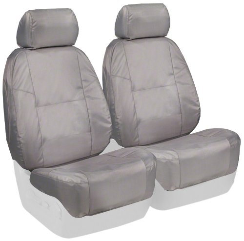 Coverking Custom Fit Front 50/50 Manual Bucket Seat Cover for Select Chevrolet Suburban Models - Ballistic (Light Gray) Accessories Coverking CSC1E2CH7389