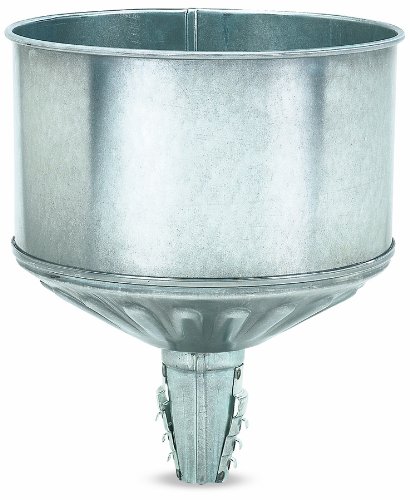 Lumax LX-1708T Silver 8 Quart Galvanized Tractor Funnel with Locking Tabs and Removable Stainless Steel Screen Funnels Lumax LX1708T